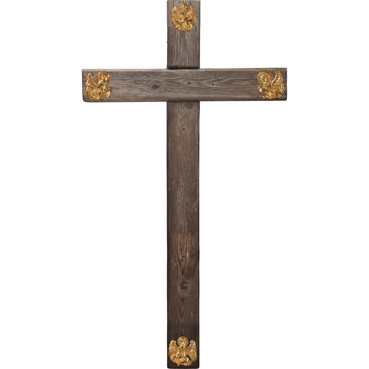Cruz Madera vieja con Evangelistas